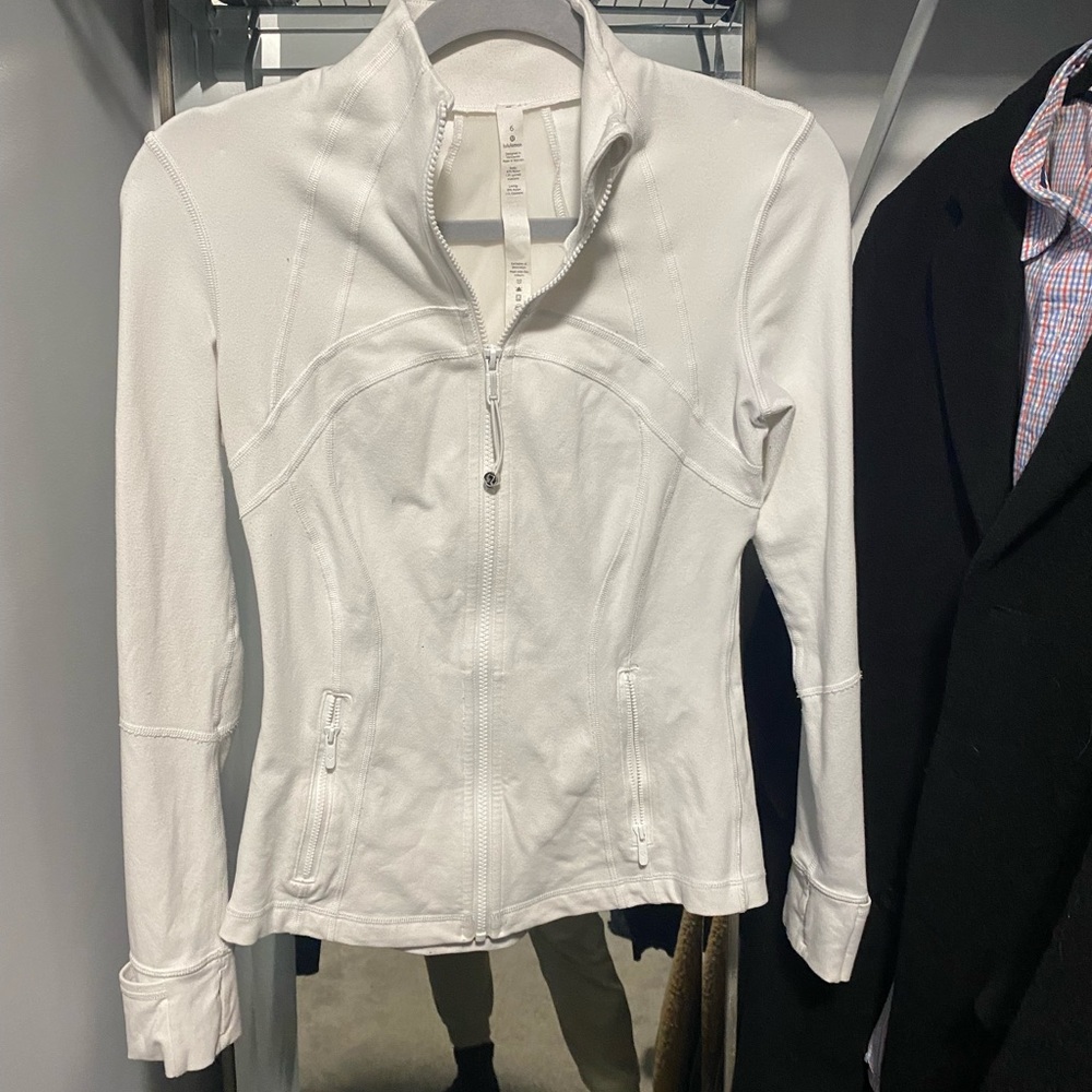 White define Lululemon zip up